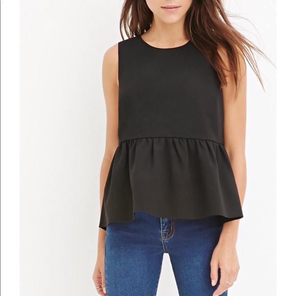 FOREVER 21 CONTEMPORARY “classic peplum top” - Picture 1 of 8